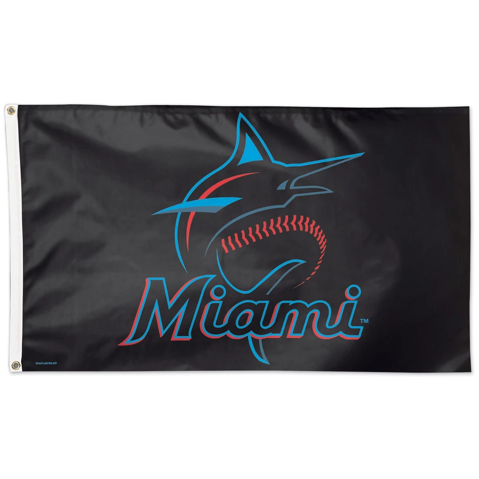 WinCraft Miami Marlins 3' x 5' Logo One-Sided Flag - Image 1 of 1