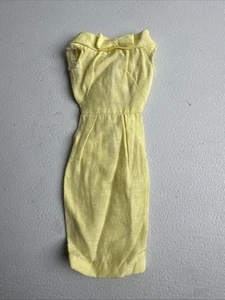 Vestido Vaina Vintage Años 60 Etiquetado Muñeca Barbie Moda Pak Amarillo Pálido Seda - Imagen 1 de 9