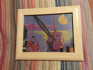 Pintura Industrial American Merchant Man Años 30 De Colección 12" X 16"  - Imagen 1 de 7