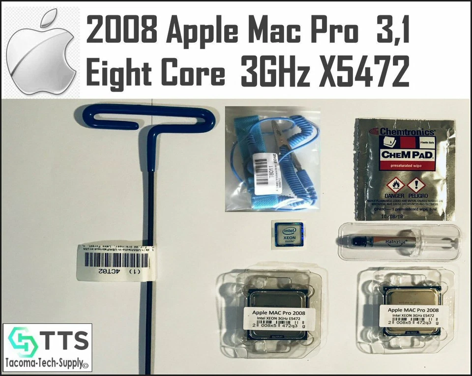 Eight Core Kit 2008 Apple Mac Pro A1186 3,1 Matched Pair Quad 3.0GHz E5472 XEON - Image 1 of 1