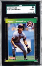 1989 Donruss Alan Trammell SGC 88/ 8
