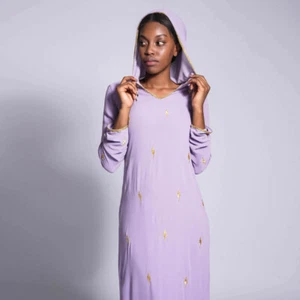 Hooded Dubai Women Chiffon Long Dress Evening Muslim Robe Abaya Islamic Gown - Picture 1 of 33
