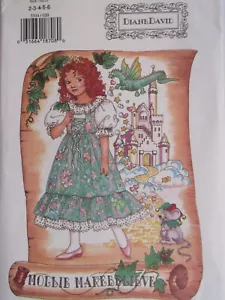 BUTTERICK 3334 Childs/Girls MOLLIE MAKEBELIEVE Dress & Pinafore PATTERN 2-6 UC - Picture 1 of 3