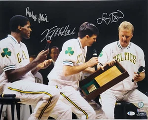 Foto 16x20 firmata Larry Bird Kevin McHale Robert Parish Boston Celtics Beckett - Foto 1 di 1