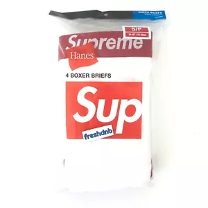 Supreme Hanes Boxershorts - weiß - klein - 4er Pack - VERTRAUENSWÜRDIGER VERKÄUFER - Bild 1 von 8