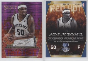 2013-14 Panini Select Red Hot Purple Prizm /99 Zach Randolph #19