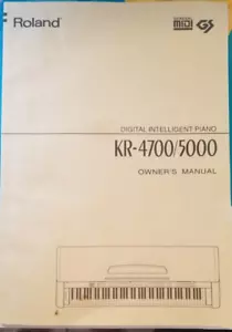 Original 1993 Roland Digital Intelligent Piano KR-4700/5000 owner's manual - Picture 1 of 1
