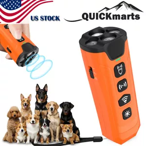 Dispositivo de entrenamiento antiladridos portátil ultrasónico repelente disuasorio de ladridos para perros - Imagen 1 de 11