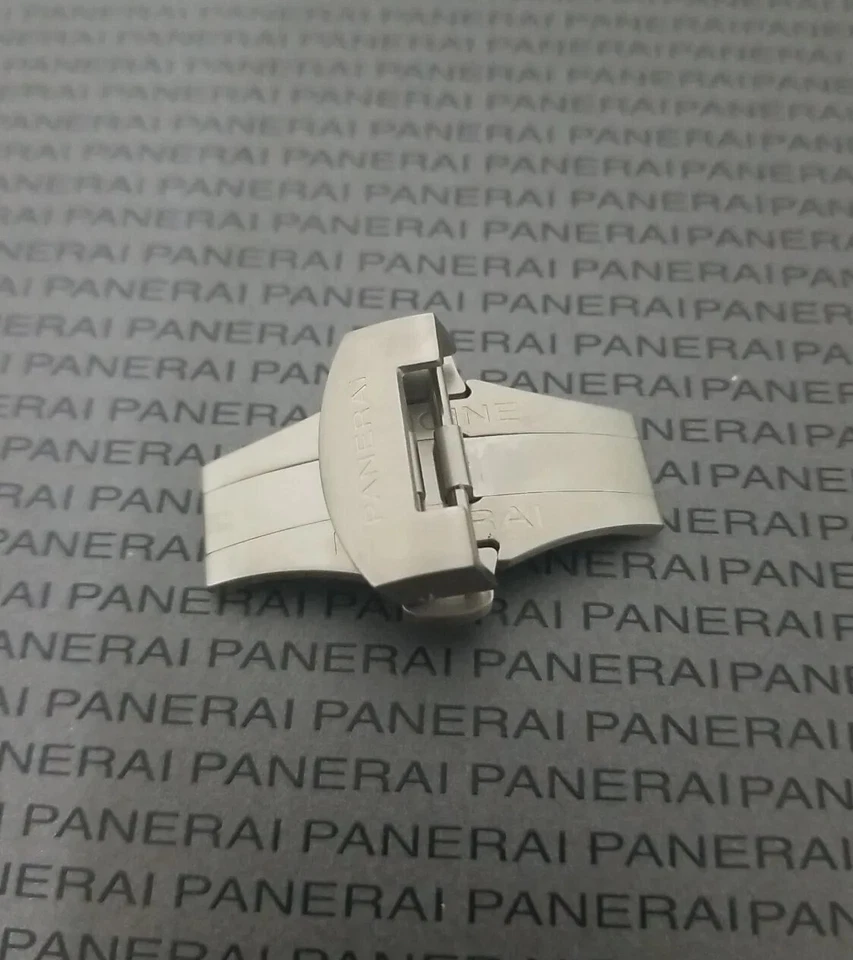 Panerai 22mm OEM Folding Deployment Deployant BDR Brushed Steel Buckle PAV00634 - Image 1 of 4