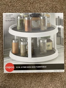 Copco Spice Rack 12” X 12” Double Decker Rotating Spices Holder Kitchenware BBQ - Picture 1 of 3
