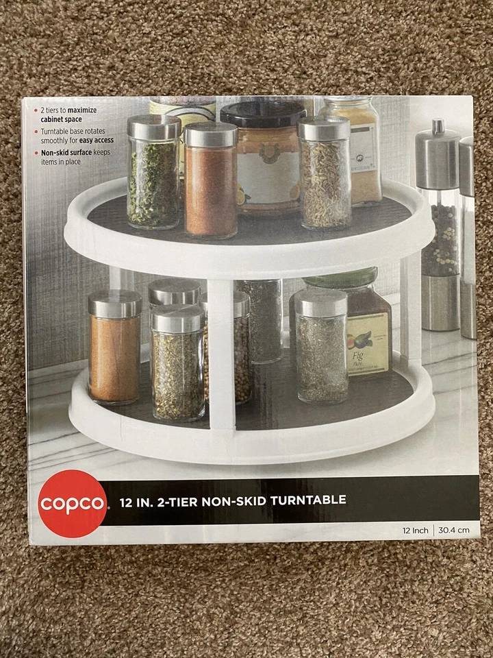 Copco Spice Rack 12” X 12” Double Decker Rotating Spices Holder Kitchenware BBQ - Image 1 of 3