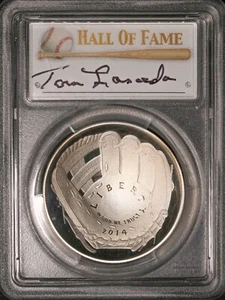 2014 P PCGS PR70 DCAM Frist Strike $1 Tommy Lasorda Baseball HOF Item#P20115 - Picture 1 of 2