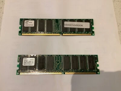 Samsung 256 MB DDR memory modules.  M368L3313BT1-CBO  and M368L3223DTM-CB3 - Image 1 of 4