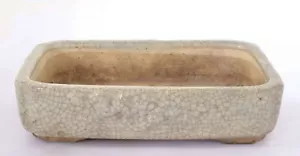 Maceta bonsai de cerámica esmaltada china tipo Ge Crackle de 1930 con esmalte Shiwan - Imagen 1 de 11