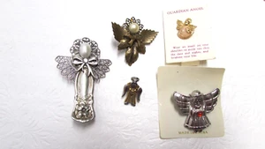 Lote de 5 prendedores y broches de ángel vintage nuevos y usados - Imagen 1 de 4