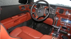 INTERIOR BURL WOOD DASH TRIM KIT SET FIT 2008 2008 2009 2009 HUMMER H2 H-2 H 2 - Picture 1 of 8