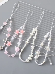 Bracelet nœud accessoires téléphone sangle perles porte-clés portable chaîne téléphone - Photo 1 sur 15