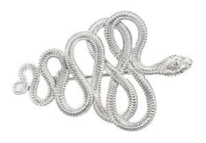 Snake Brooch Fibel Mandara 925er Silver Symbol Jewelry New - Picture 1 of 1