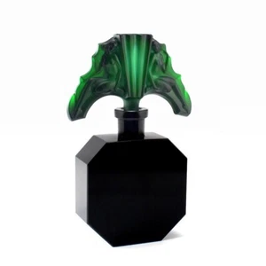Art Deco Rare Black Glass Collectible Perfume Bottle 1930 H.Hoffmann - Picture 1 of 2