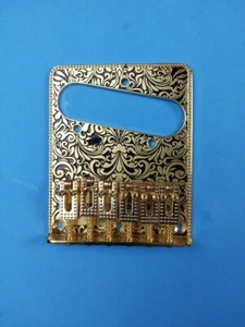 6 Saddles TL Guitar Bridge Gold DIY Replacement Part for Tele Telecaster Guitar - Picture 1 of 1