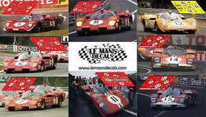 Aufkleber Ferrari 512 Coda Lunga Le Mans 1970 1:32 1:24 1:43 1:18 512 Slot... - Picture 1 of 1