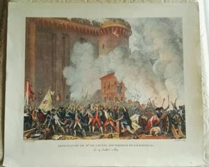 Cromolitografia ARRESTATION DE M.R LAUNAY, GOUVERNEUR Prieur inv & del Berthault - Foto 1 di 5