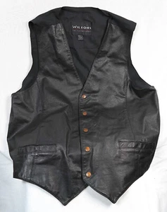 Wilsons The Leather Experts schwarze Weste mit Knopfleiste Größe XL - Bild 1 von 9