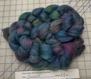 Superwash Merino Nylon Combed Top Roving Hand Painted Spin Sock Blend Bennett - Picture 1 of 1