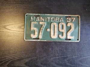 1937 Manitoba License Plate - Bild 1 von 2