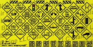 Blair Line N Highway Signs Warning #4 1948-Present (black, yellow) 010 - Picture 1 of 1