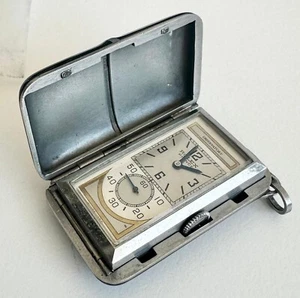 A RARE BLACK ENAMEL ROLEX PRINCE SPORTING PURSE WATCH - Picture 1 of 10