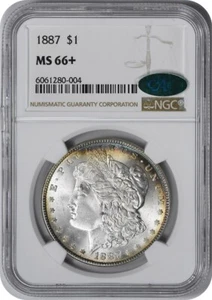 1887 Morgan Silver Dollar MS66+ NGC (CAC) - Picture 1 of 4