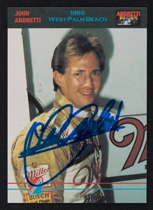 John Andrestti Signed 1992 Collect-a-Card Andretti Family Racing #30 - NASCAR - Picture 1 of 2