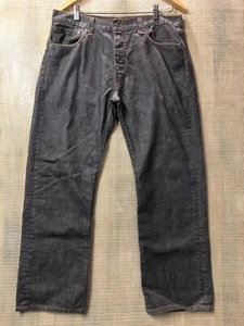 Levi’s 501 Men’s Button Fly Regular Straight Leg Gray Denim Jeans Size 36x30 - Picture 1 of 11