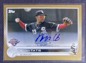 Elijah Tatis 2022 Topps Pro Debut Gold Rookie Auto #’d 8/50 #PD-124 White Sox Rc