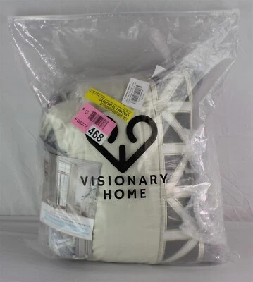 Visionary Home Athena Velvet Curtain Panel Pair – Gray/Ivory - 45”W x 84”L - Image 1 of 4