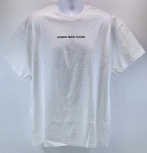 S) Know Bad Daze Till Death Rose Men White Cotton T-Shirt XL - Picture 1 of 9