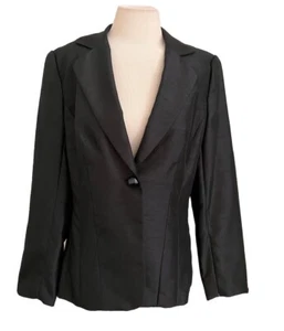 NWT Andre Oliver blazer Sz 10 jacket Black Long sleeve Business Women - Picture 1 of 10