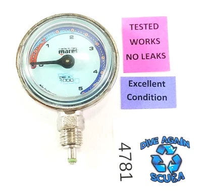 Mini manómetro de latón Mares de 2" 5000 PSI SPG buceo con carrete HP #4781 Foto 1 de 4