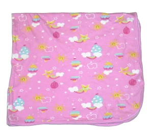 TCP The Children's Place Pink Rainbow Cotton Receiving Baby Blanket Star Sun - Picture 1 of 1
