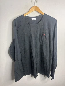 Zimmerli x SWISS Shirt Mens Extra Large Gray Long Sleeve Pocket Red Button Tee - Picture 1 of 7