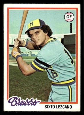 1978 Topps Sixto Lezcano #595 - Milwaukee Brewers - Image 1 of 2