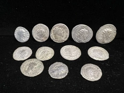 Lot of Silver Roman Coins - Varying Conditions - Lot of 12 - Gordian and Others - Image 1 of 2