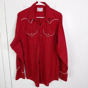 Rockmount Hemd Vintage Herren 16 1/2 Ranch Wear Pearl Snap Western Cowboy USA - Bild 1 von 7