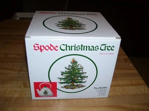 Spode Christmas Tree 2.5 Quart Tea Kettle in Box England - Picture 1 of 3