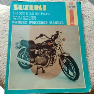 HAYNES MANUAL SUZUKI GS550 1977 TO 1982 GS 750 1976 TO 1979 FOURS - Picture 1 of 9