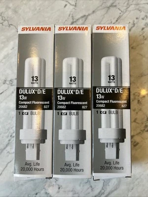 Sylvania Dulux D/E 13W T4 Bulbs 3PK #20682 - Image 1 of 3