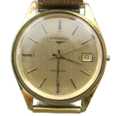 Y1204 LONGINES 633 1570 Orologio Automatico Vintage Antico Orologio Automatico Data Cal - Immagine 1 di 4