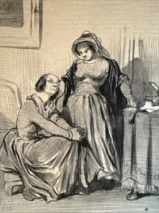 Honore-Victorin Daumier Antique Lithograph 1849 “Actualites” Charivari - Picture 1 of 11