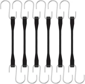 Gummiseile mit Haken 6 Zoll, Gummi Gummiseil Schwerlast 6 Zoll, schwarz  - Bild 1 von 7